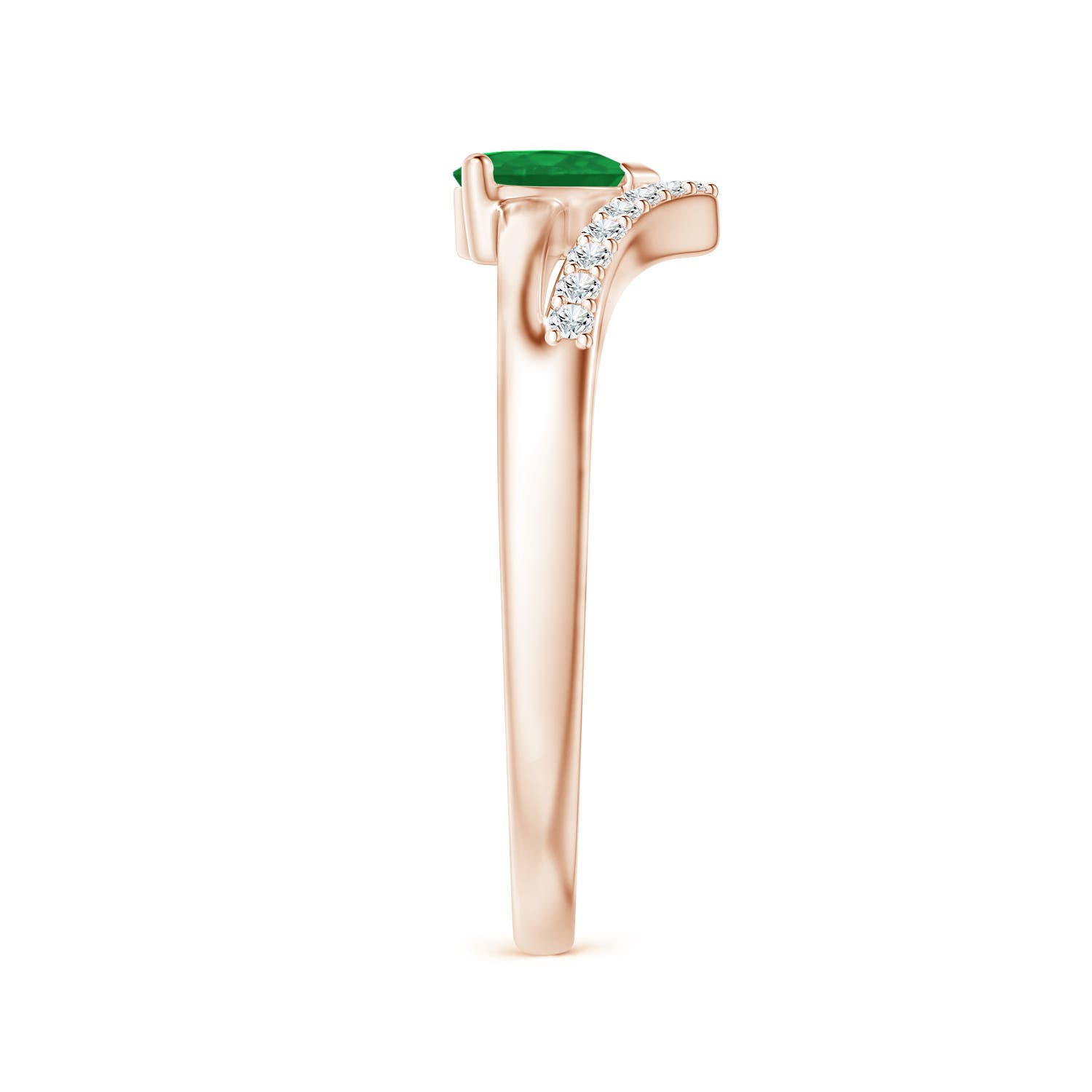 A - Emerald / 0.5 CT / 14 KT Rose Gold