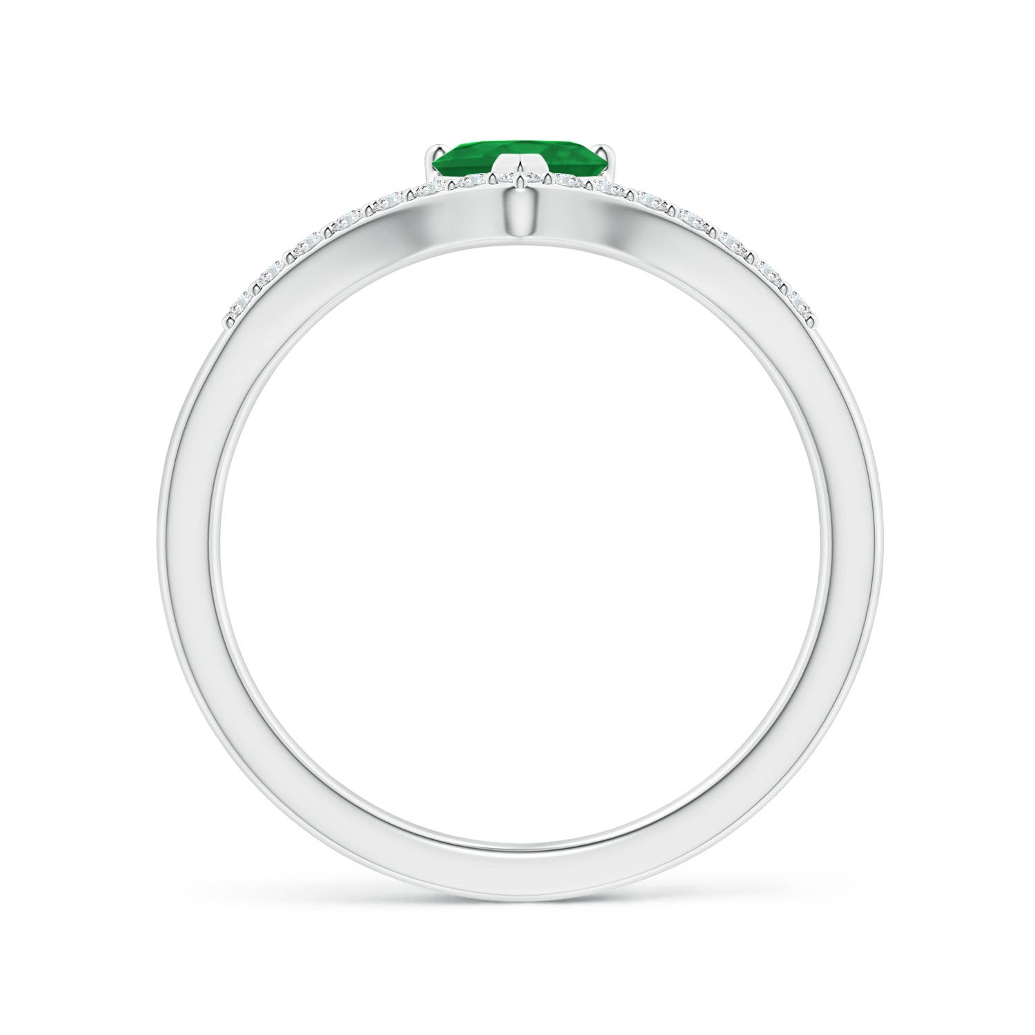 A - Emerald / 0.5 CT / 14 KT White Gold