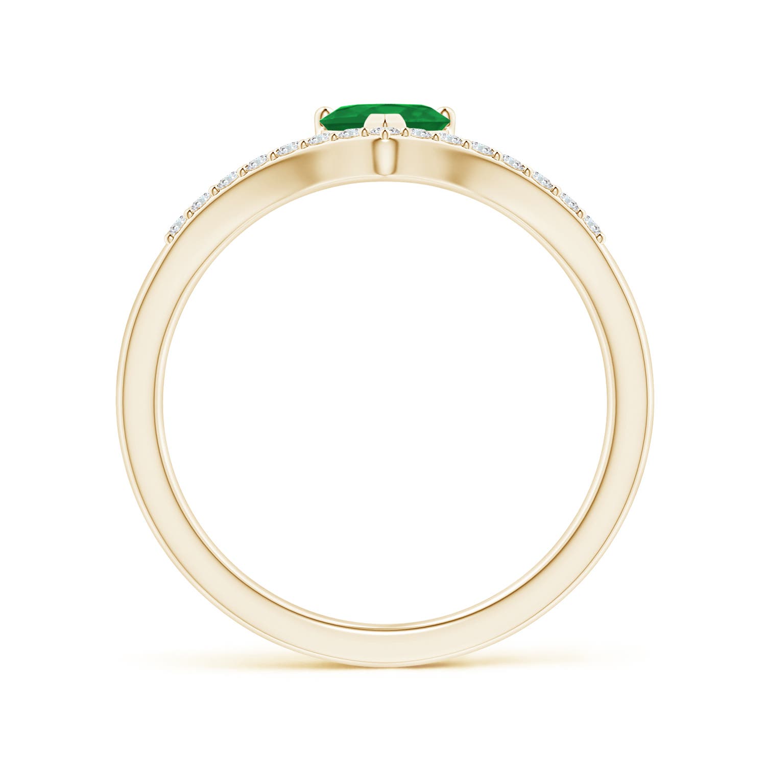 A - Emerald / 0.5 CT / 14 KT Yellow Gold