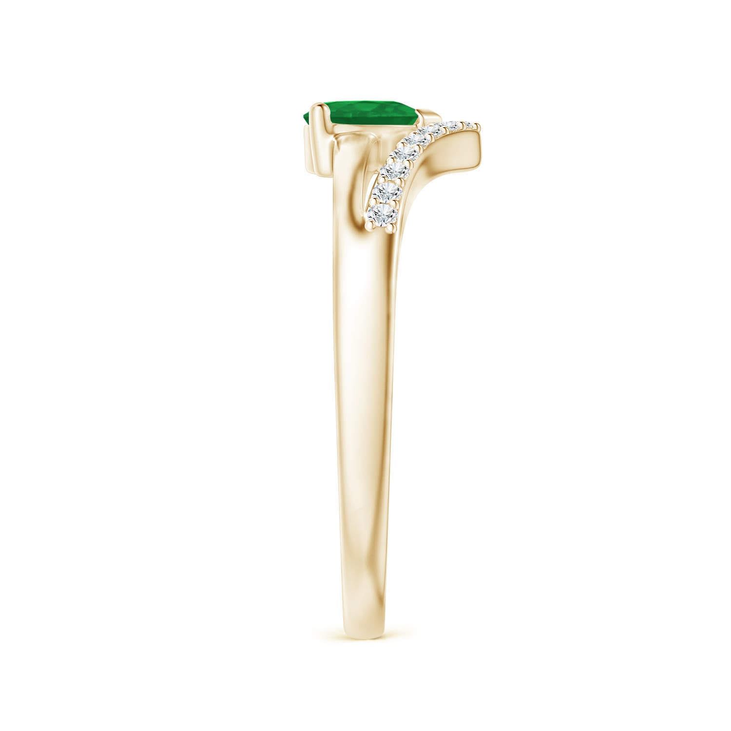 A - Emerald / 0.5 CT / 14 KT Yellow Gold