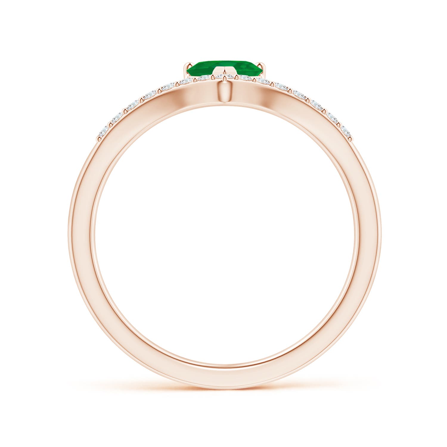 AA - Emerald / 0.5 CT / 14 KT Rose Gold