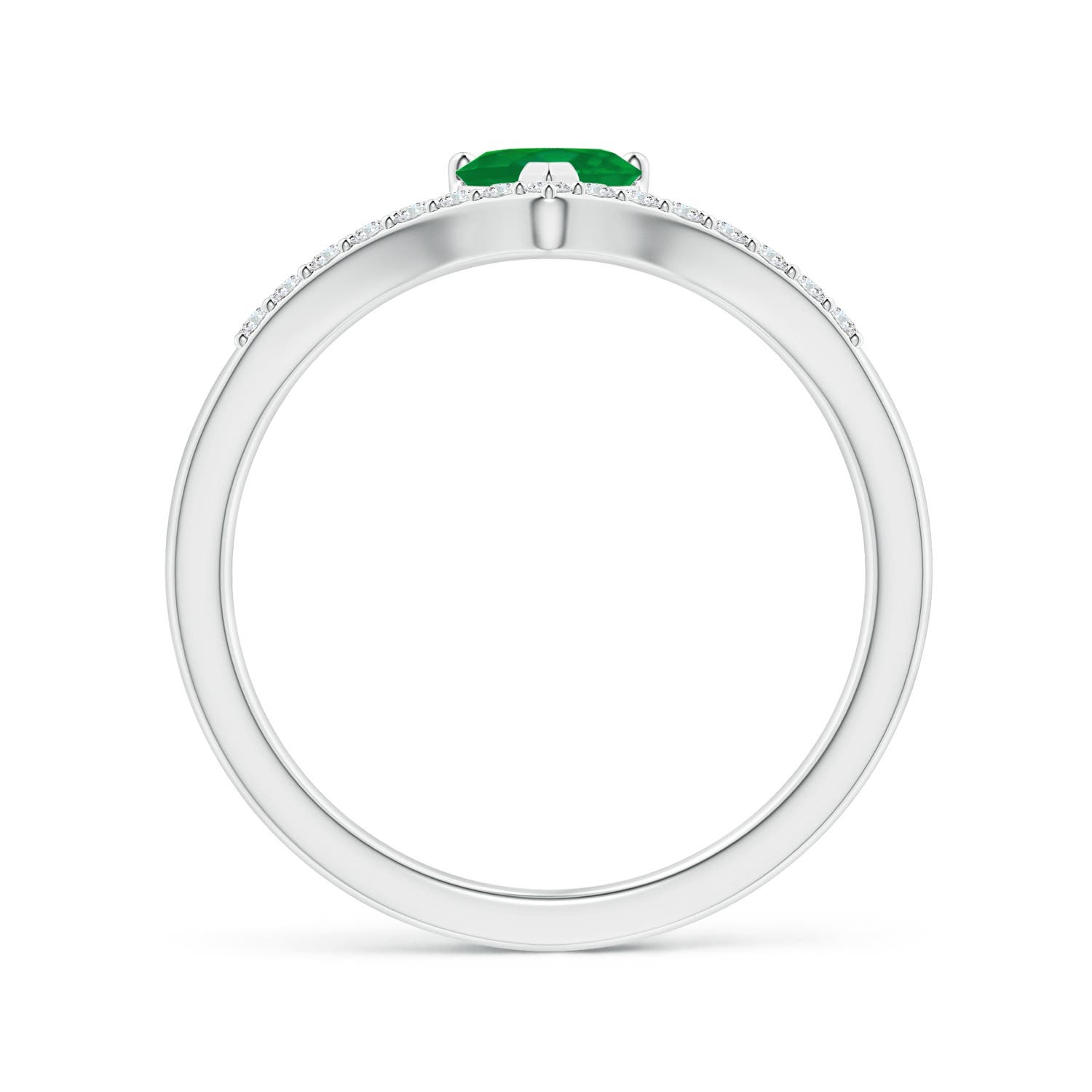 AA - Emerald / 0.5 CT / 14 KT White Gold