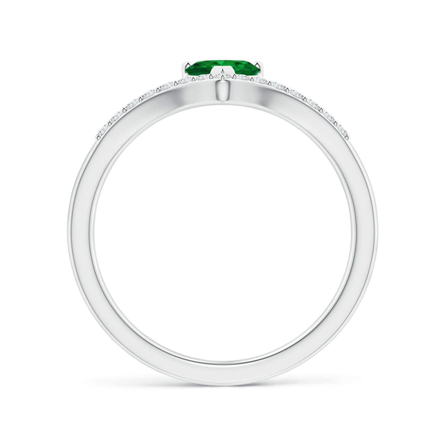 AAAA - Emerald / 0.5 CT / 14 KT White Gold