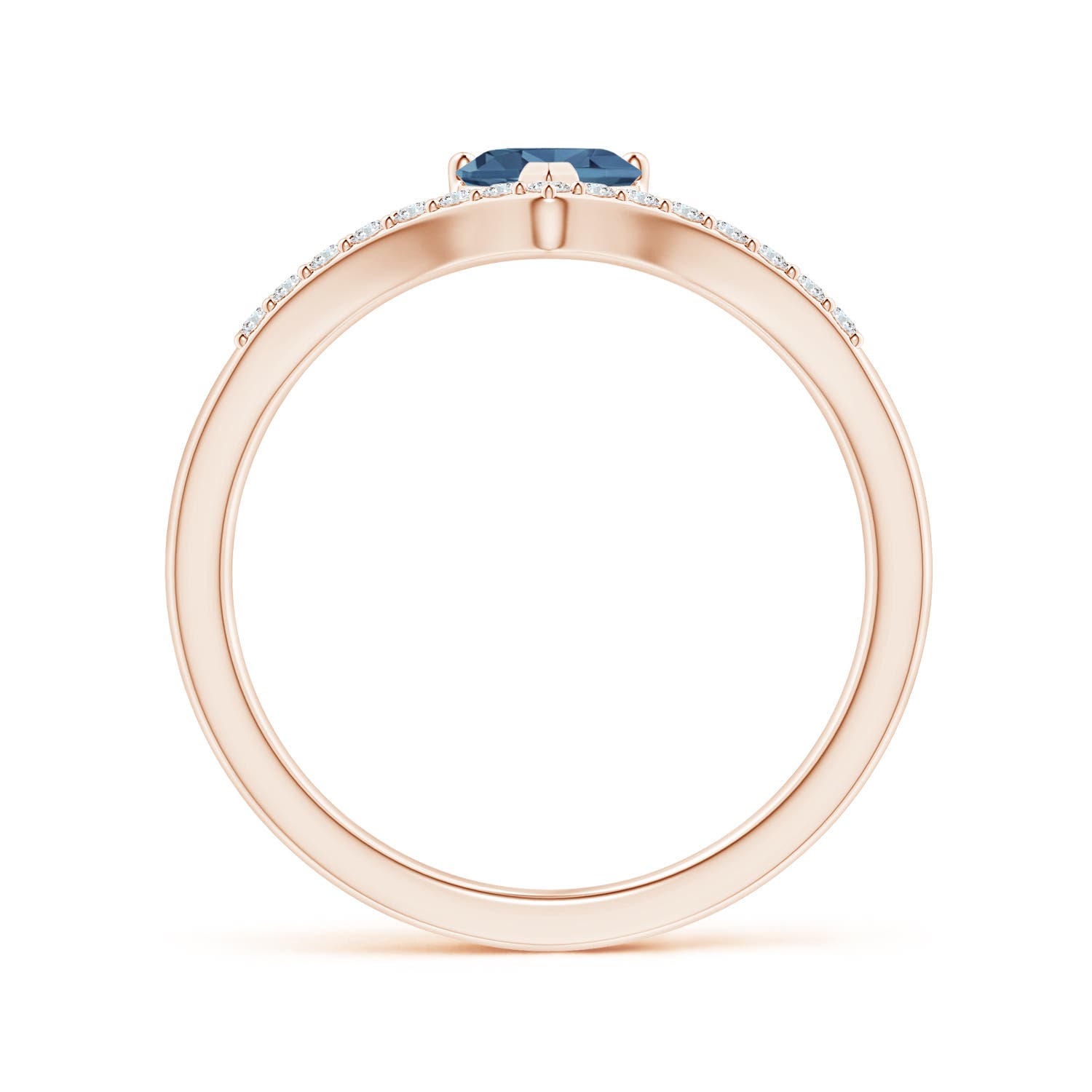 A - London Blue Topaz / 0.7 CT / 14 KT Rose Gold