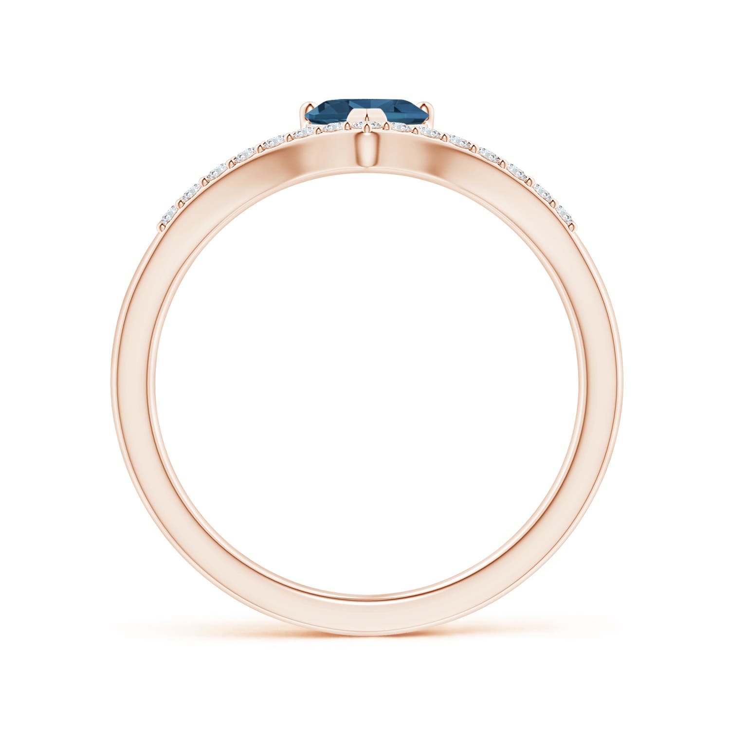 AA - London Blue Topaz / 0.7 CT / 14 KT Rose Gold