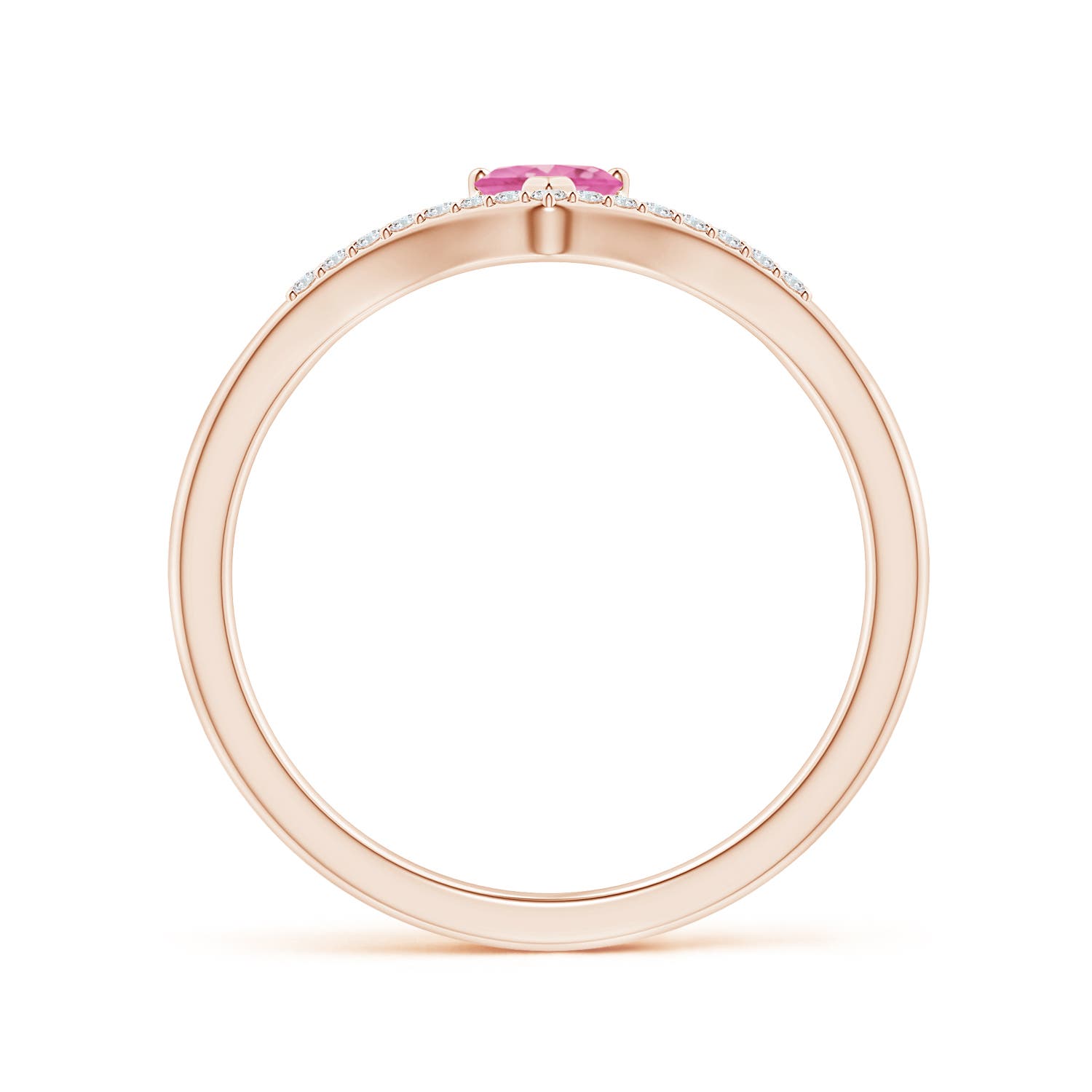 AA - Pink Sapphire / 0.33 CT / 14 KT Rose Gold