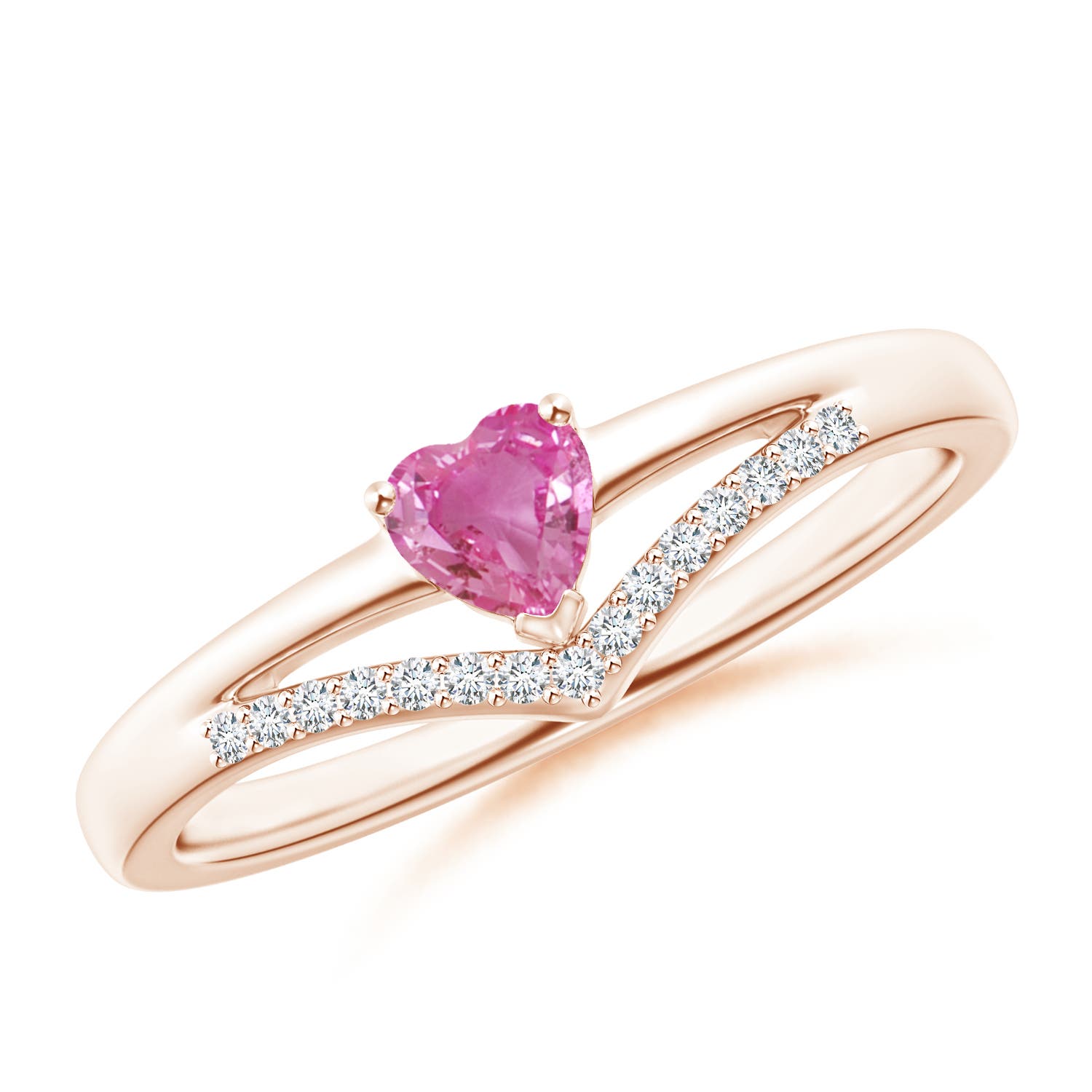 AAA - Pink Sapphire / 0.33 CT / 14 KT Rose Gold