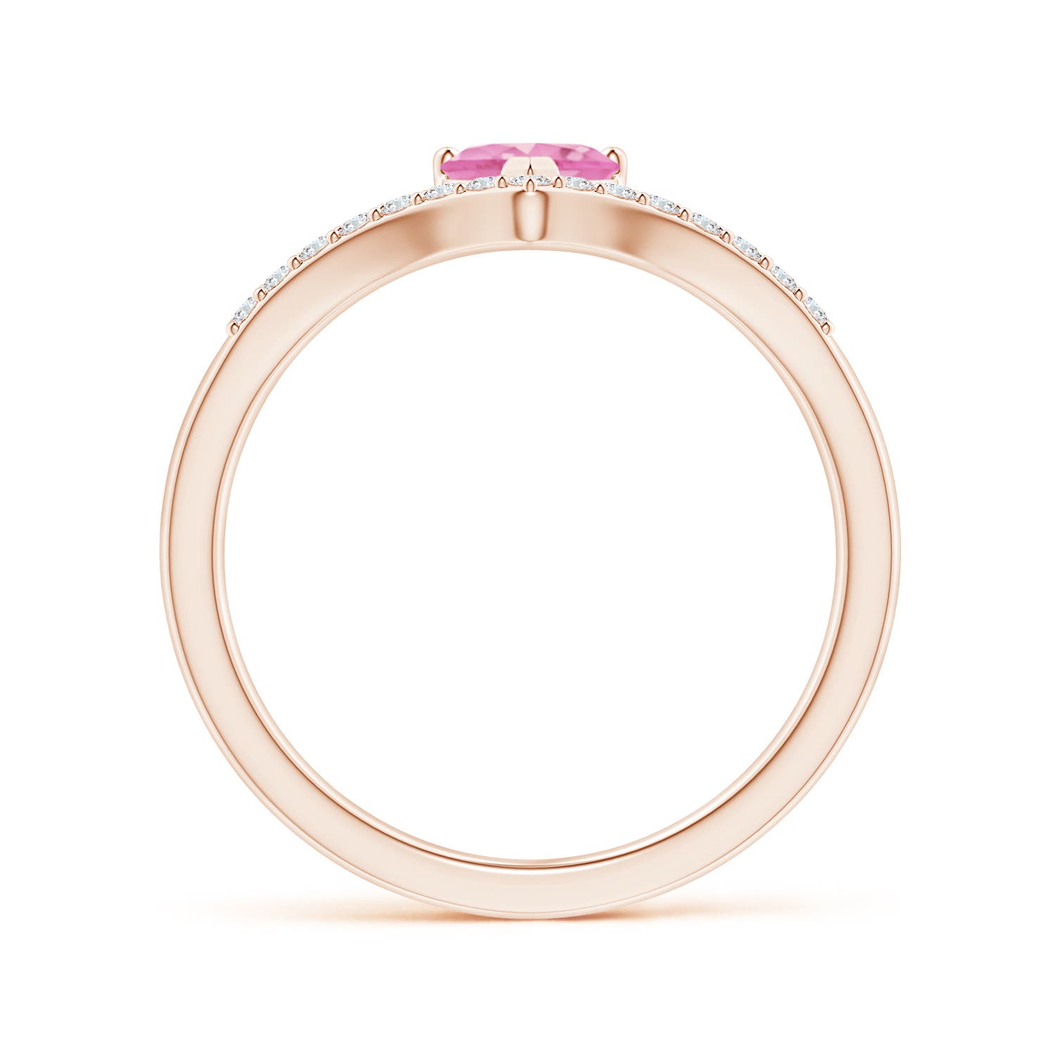 A - Pink Sapphire / 0.65 CT / 14 KT Rose Gold