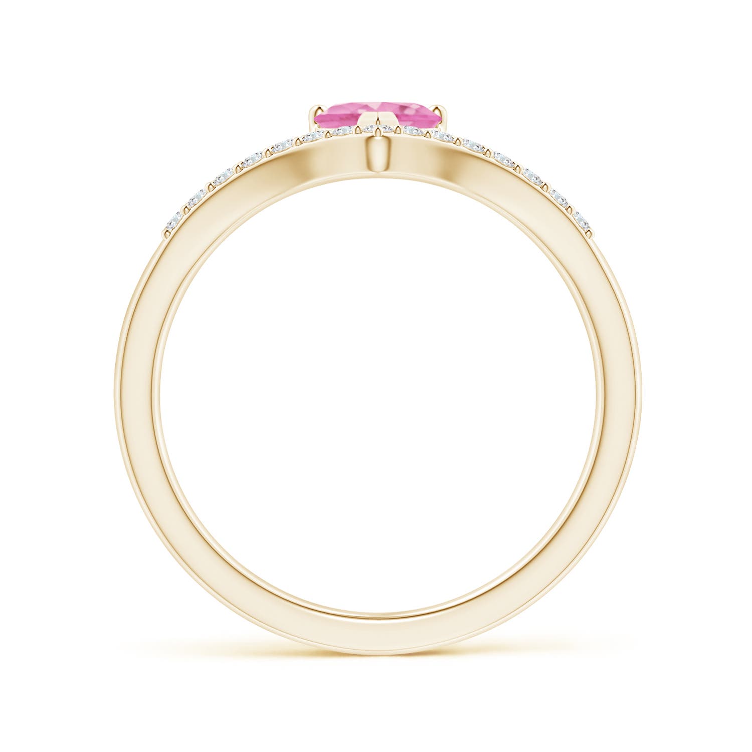 A - Pink Sapphire / 0.65 CT / 14 KT Yellow Gold