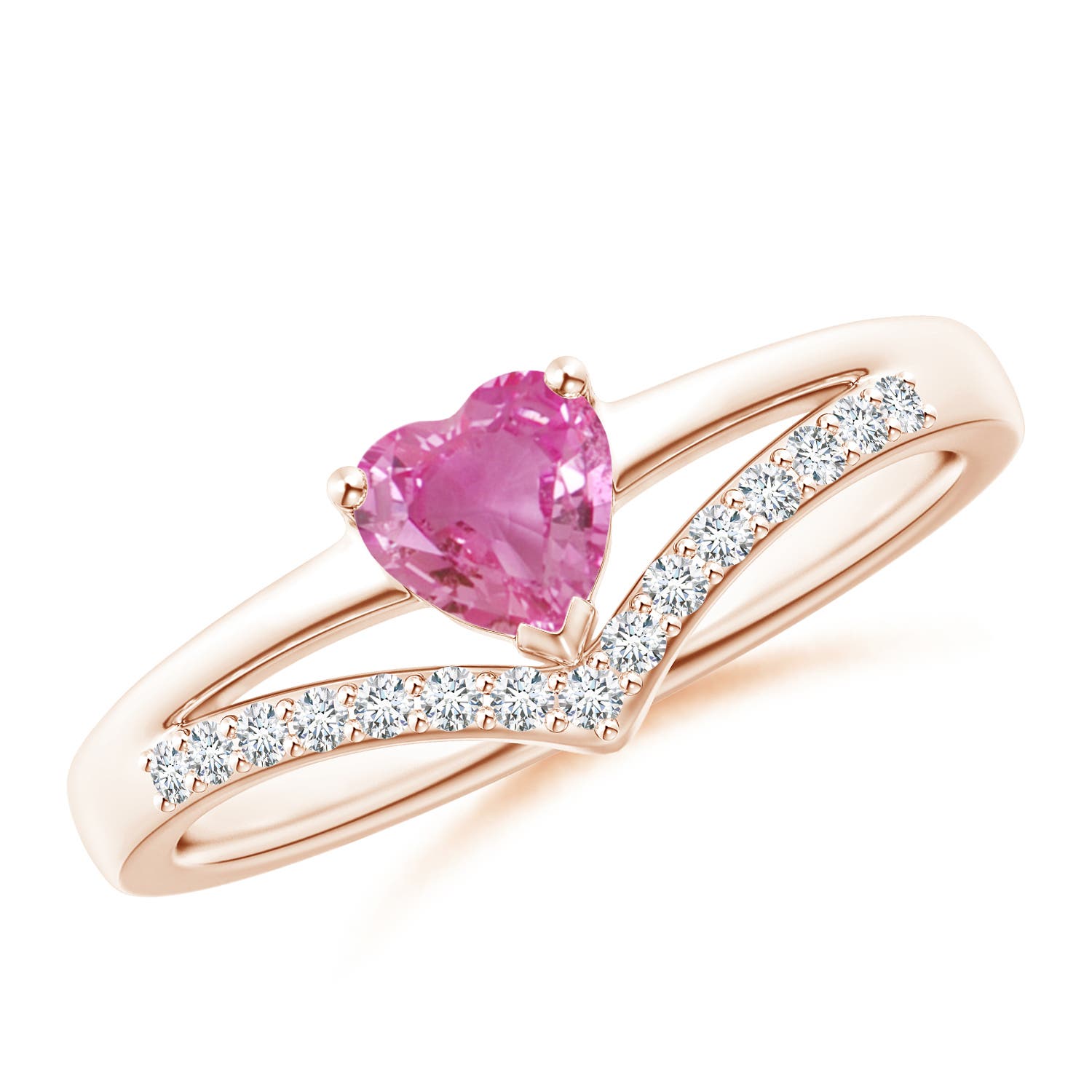 AAA - Pink Sapphire / 0.65 CT / 14 KT Rose Gold