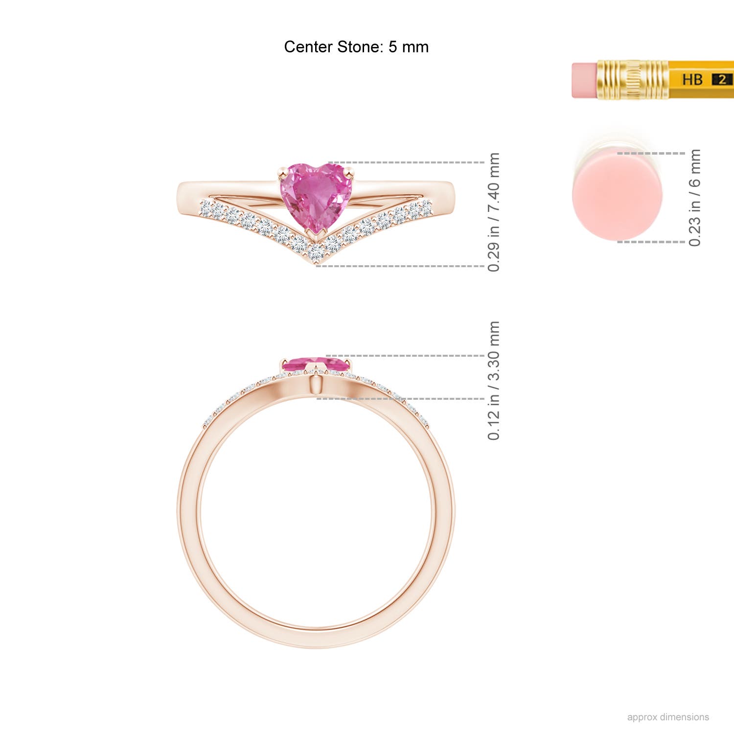 AAA - Pink Sapphire / 0.65 CT / 14 KT Rose Gold