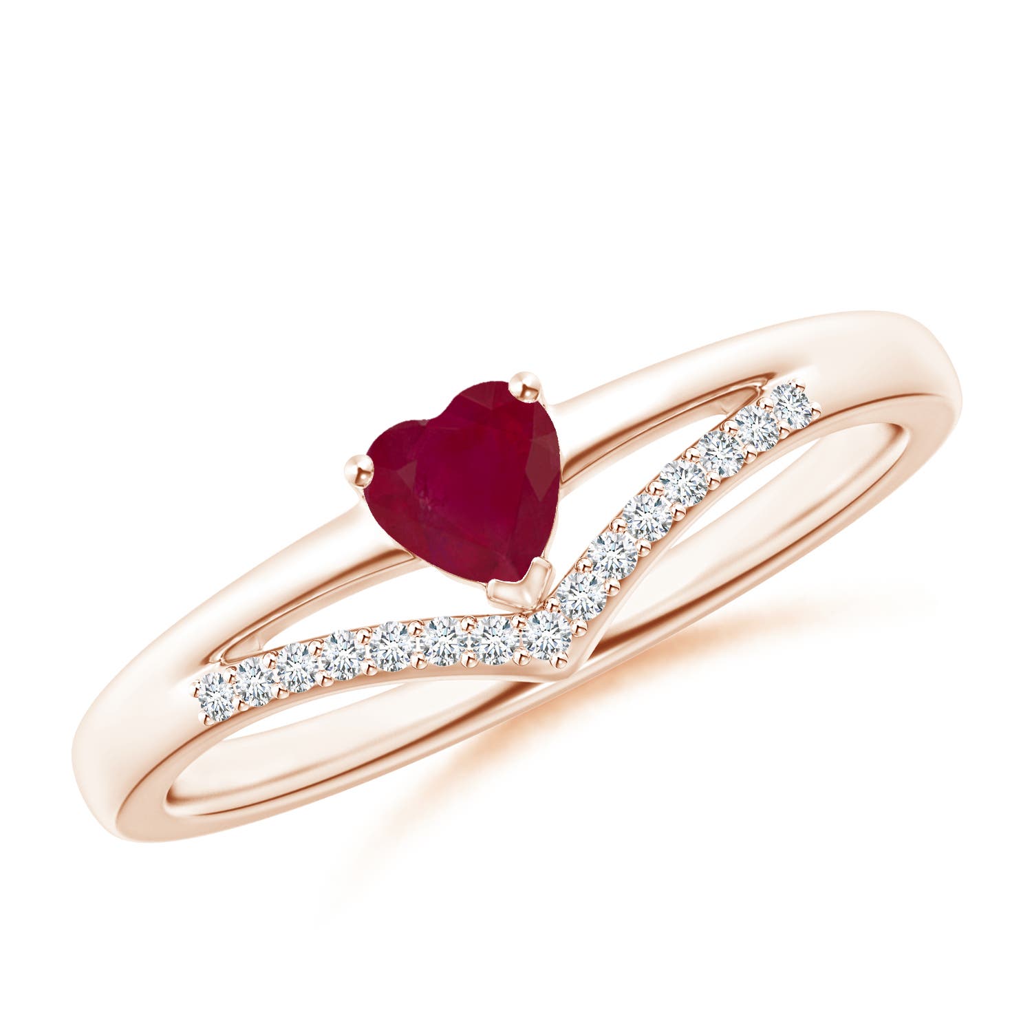 A - Ruby / 0.38 CT / 14 KT Rose Gold