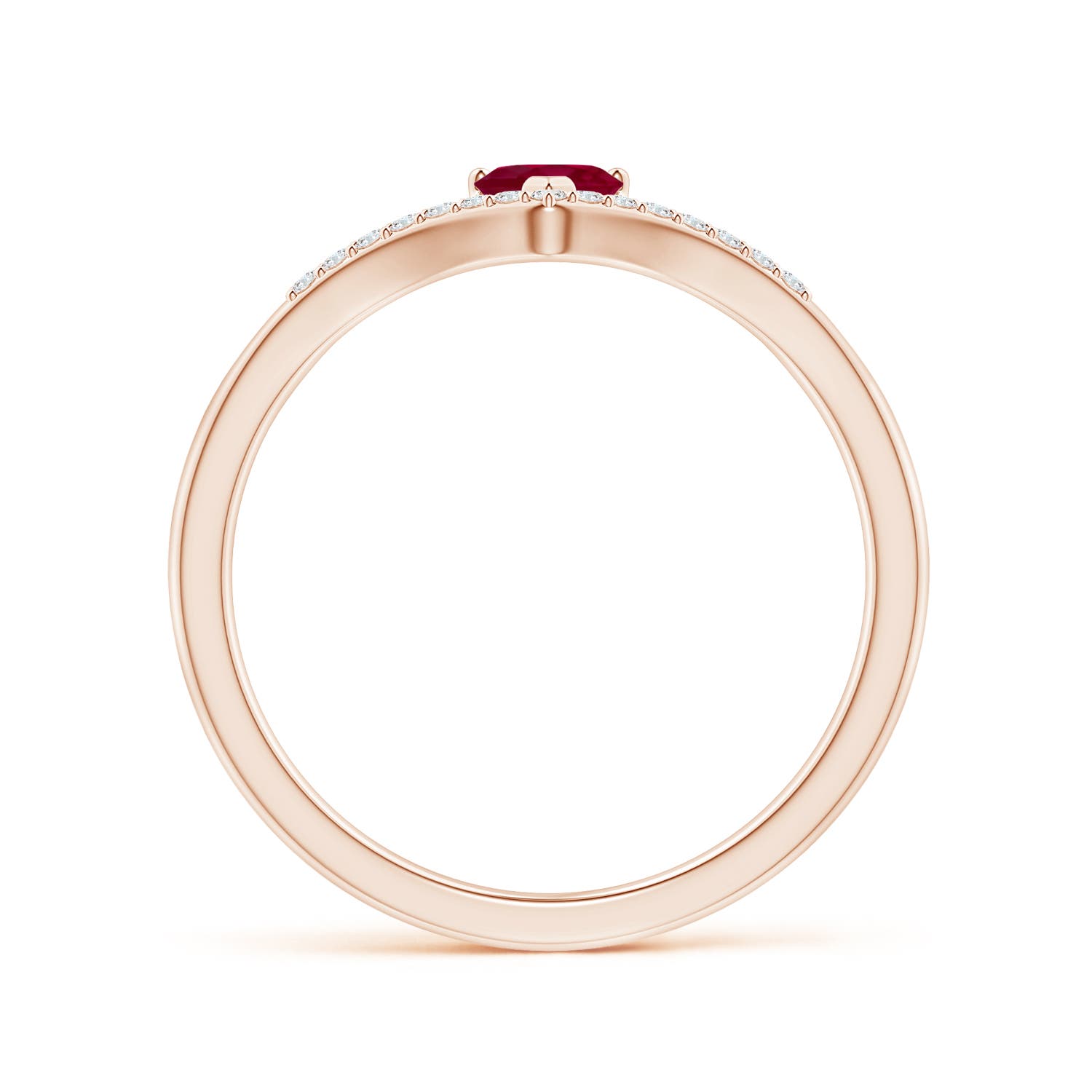 A - Ruby / 0.38 CT / 14 KT Rose Gold