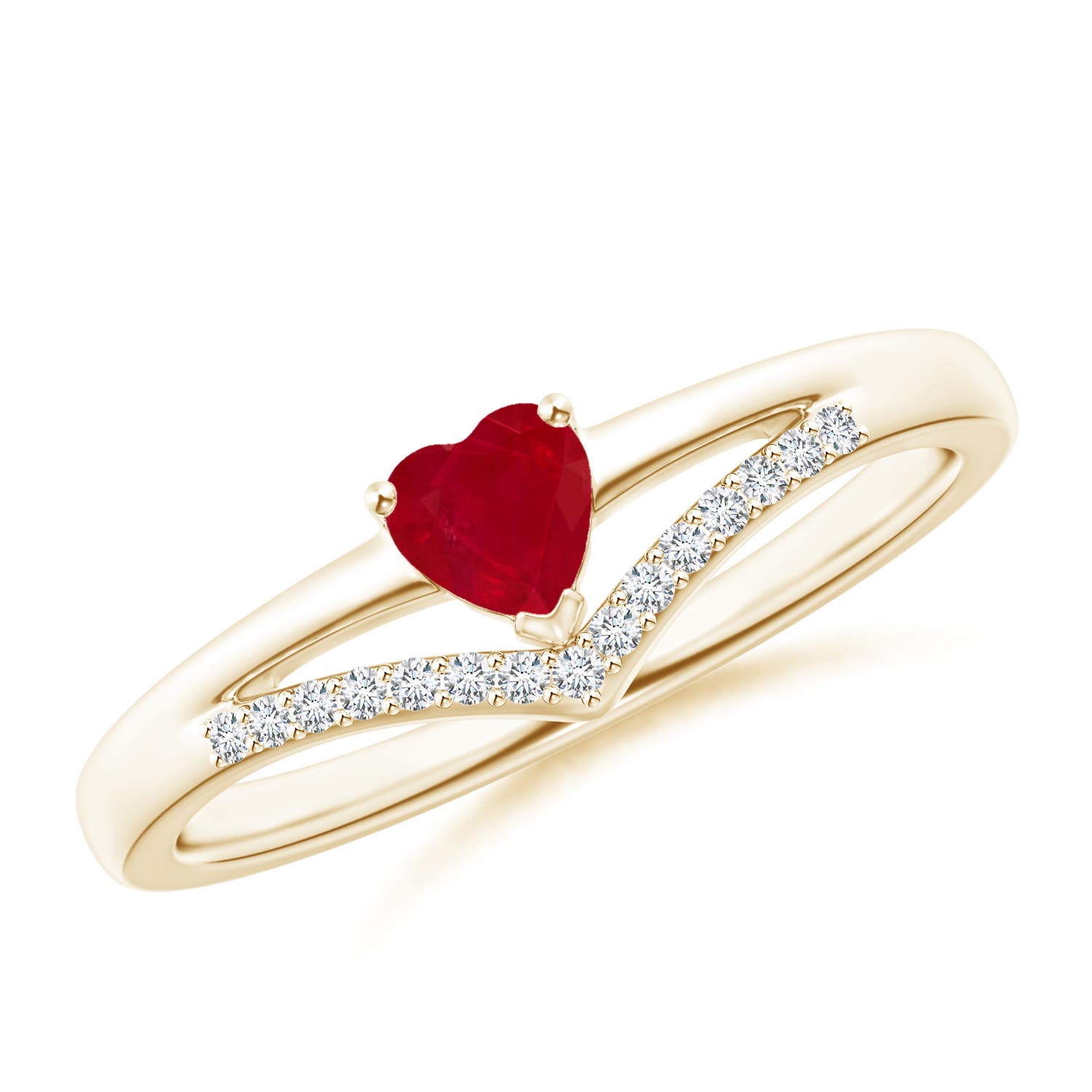 AA - Ruby / 0.38 CT / 14 KT Yellow Gold