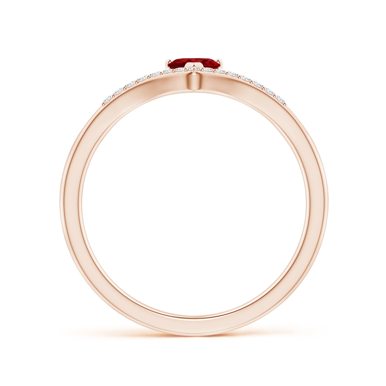 AAAA - Ruby / 0.38 CT / 14 KT Rose Gold