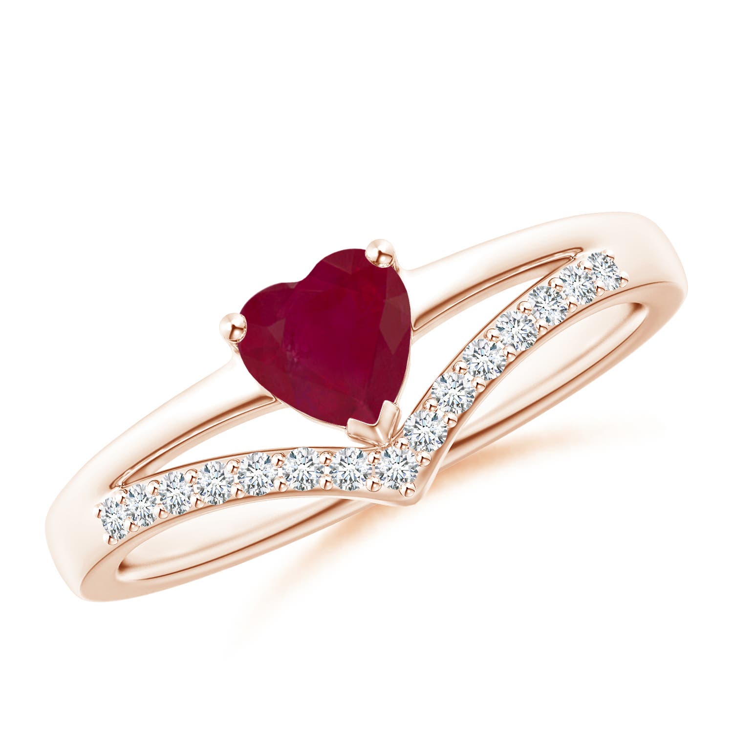 A - Ruby / 0.65 CT / 14 KT Rose Gold