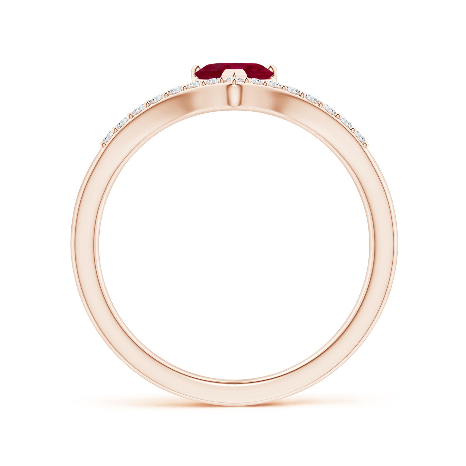 A - Ruby / 0.65 CT / 14 KT Rose Gold