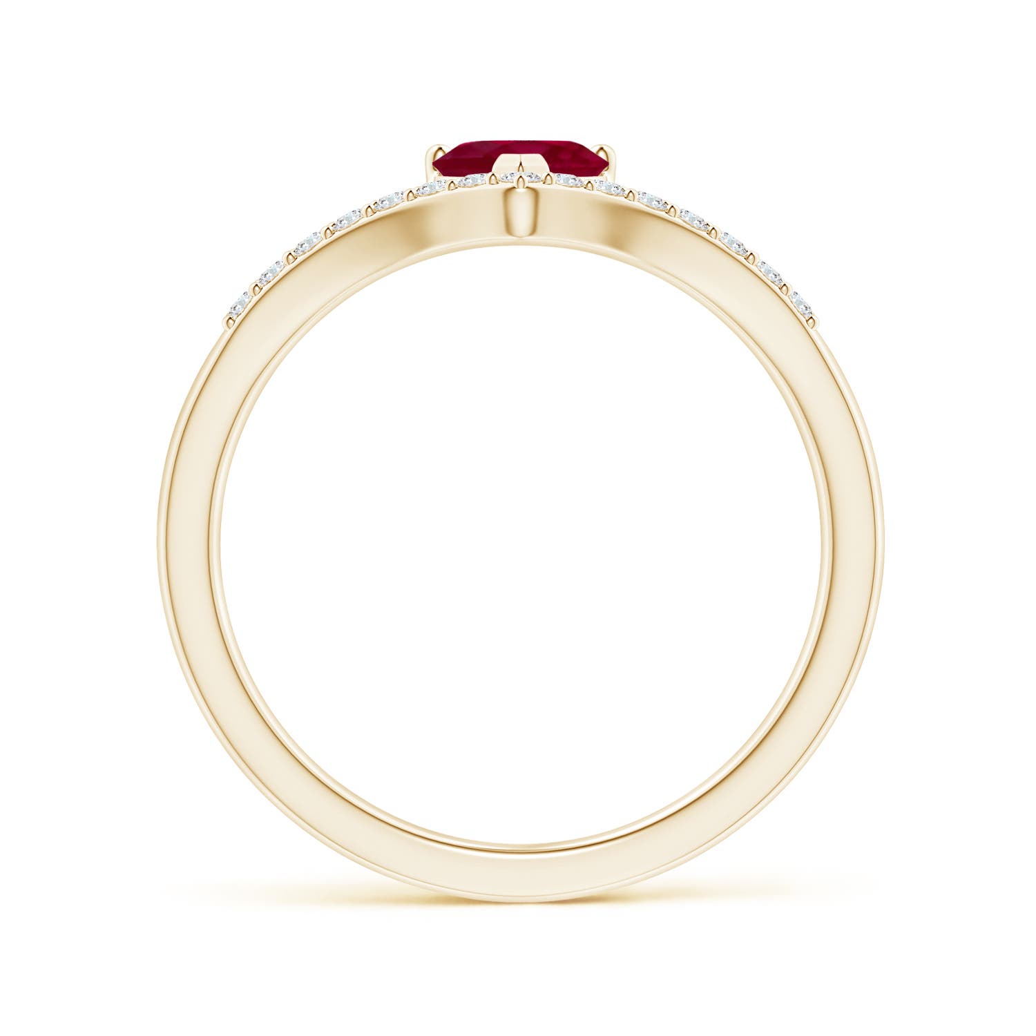 A - Ruby / 0.65 CT / 14 KT Yellow Gold