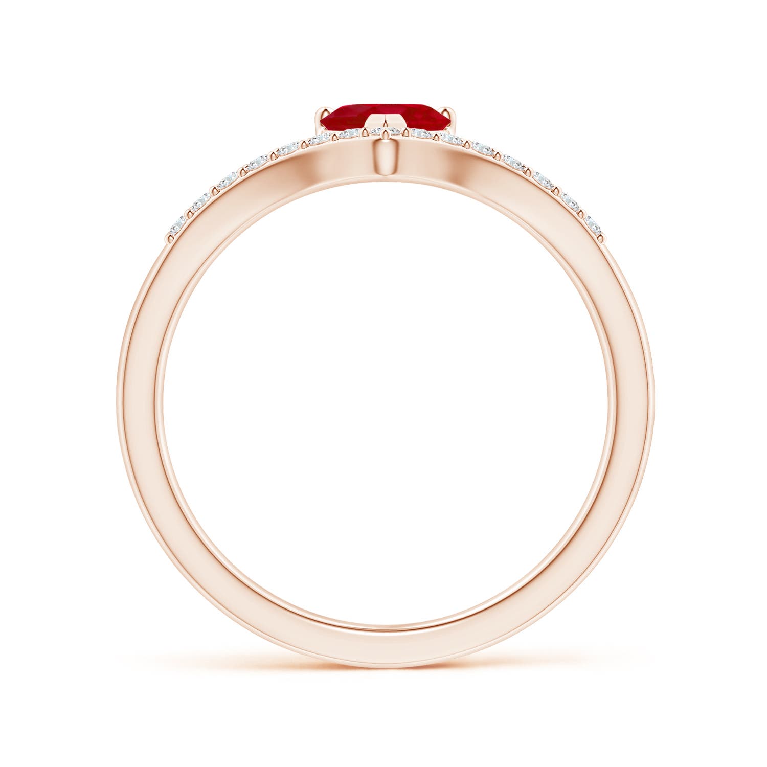 AA - Ruby / 0.65 CT / 14 KT Rose Gold