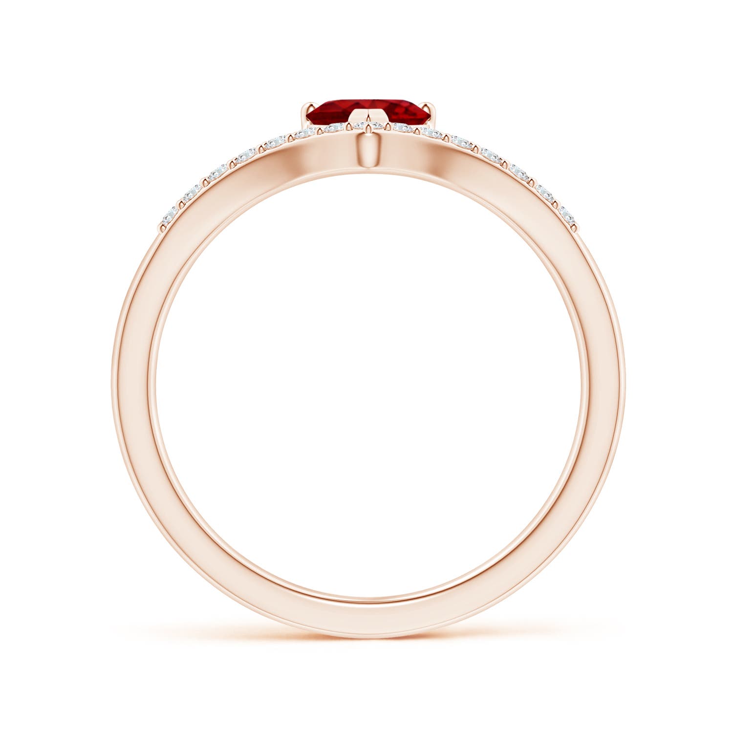 AAAA - Ruby / 0.65 CT / 14 KT Rose Gold