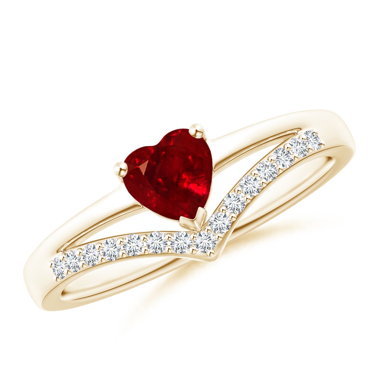 AAAA - Ruby / 0.65 CT / 14 KT Yellow Gold