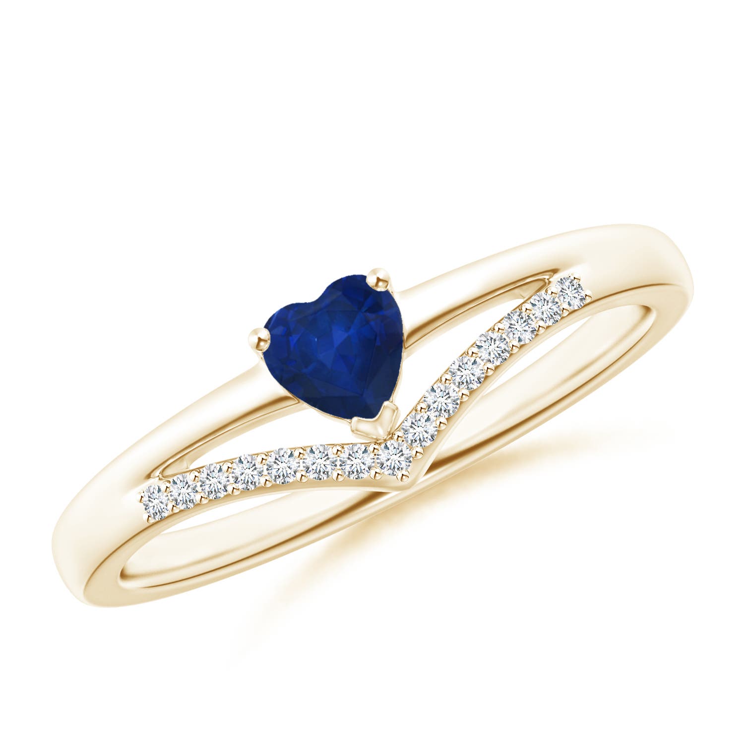 AA - Blue Sapphire / 0.38 CT / 14 KT Yellow Gold