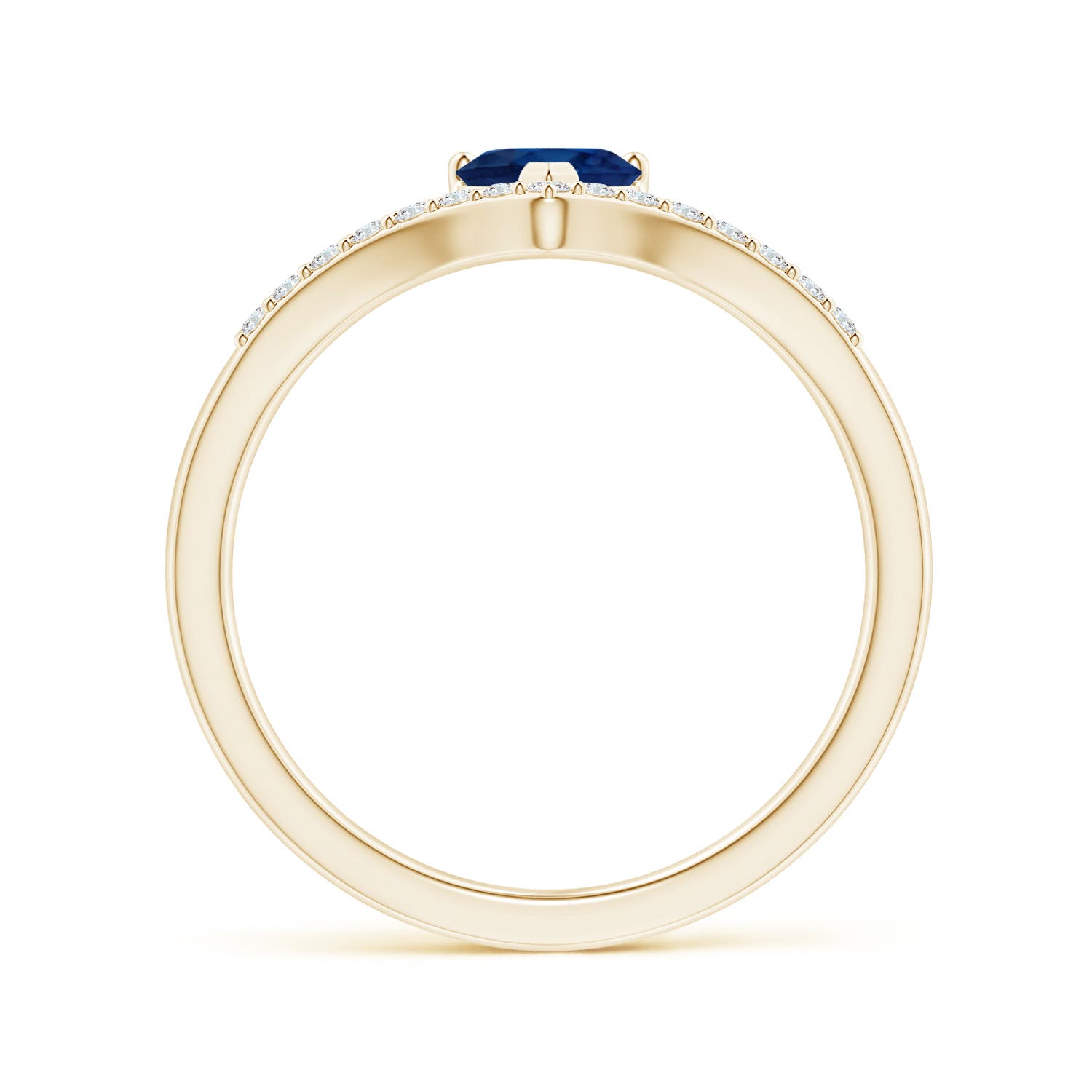 AA - Blue Sapphire / 0.58 CT / 14 KT Yellow Gold