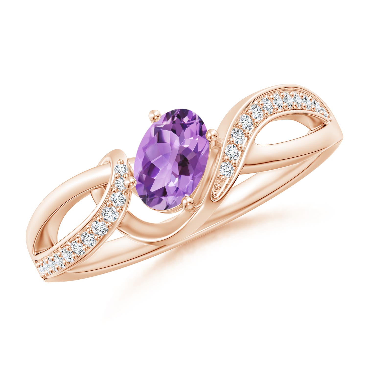 A - Amethyst / 0.51 CT / 14 KT Rose Gold