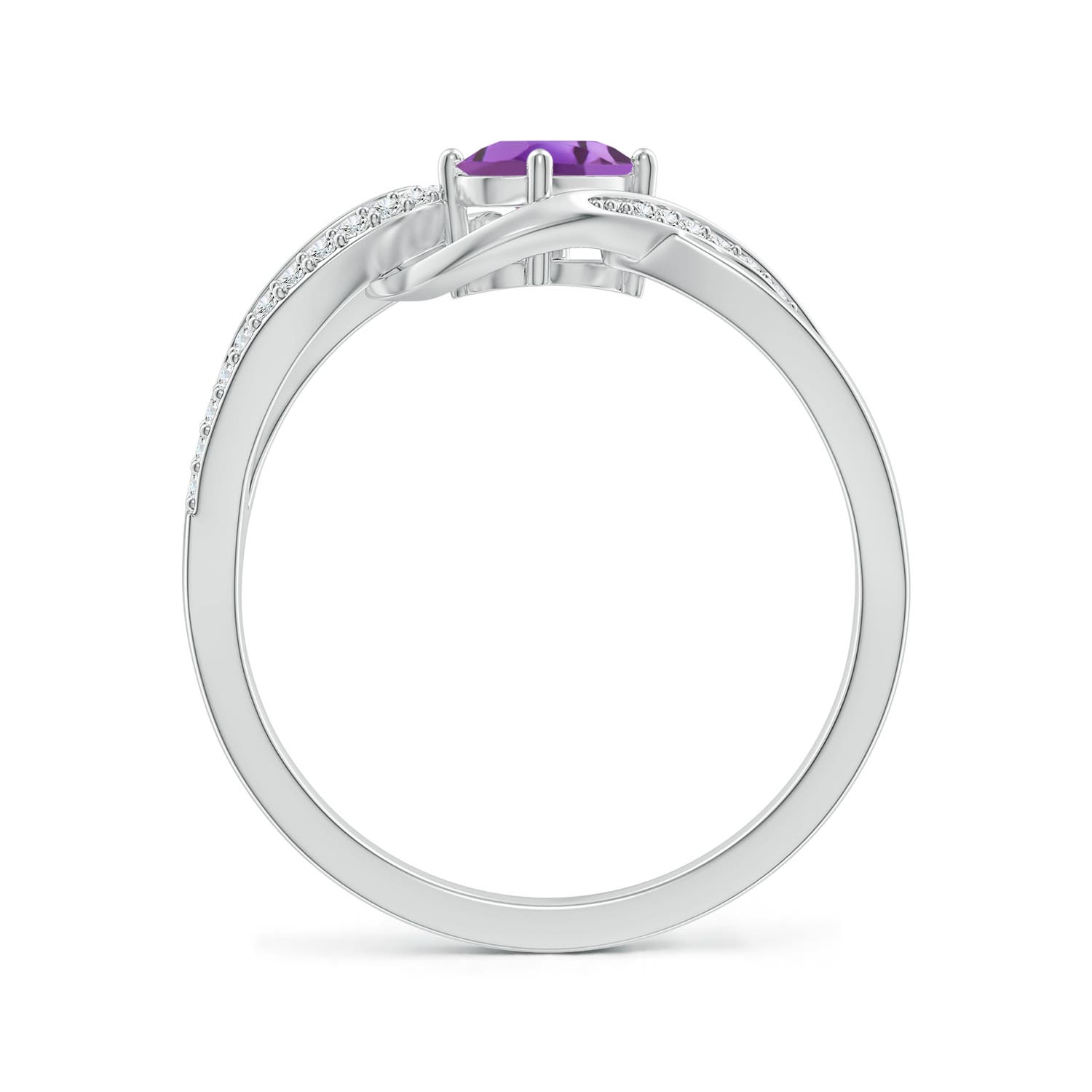 A - Amethyst / 0.51 CT / 14 KT White Gold