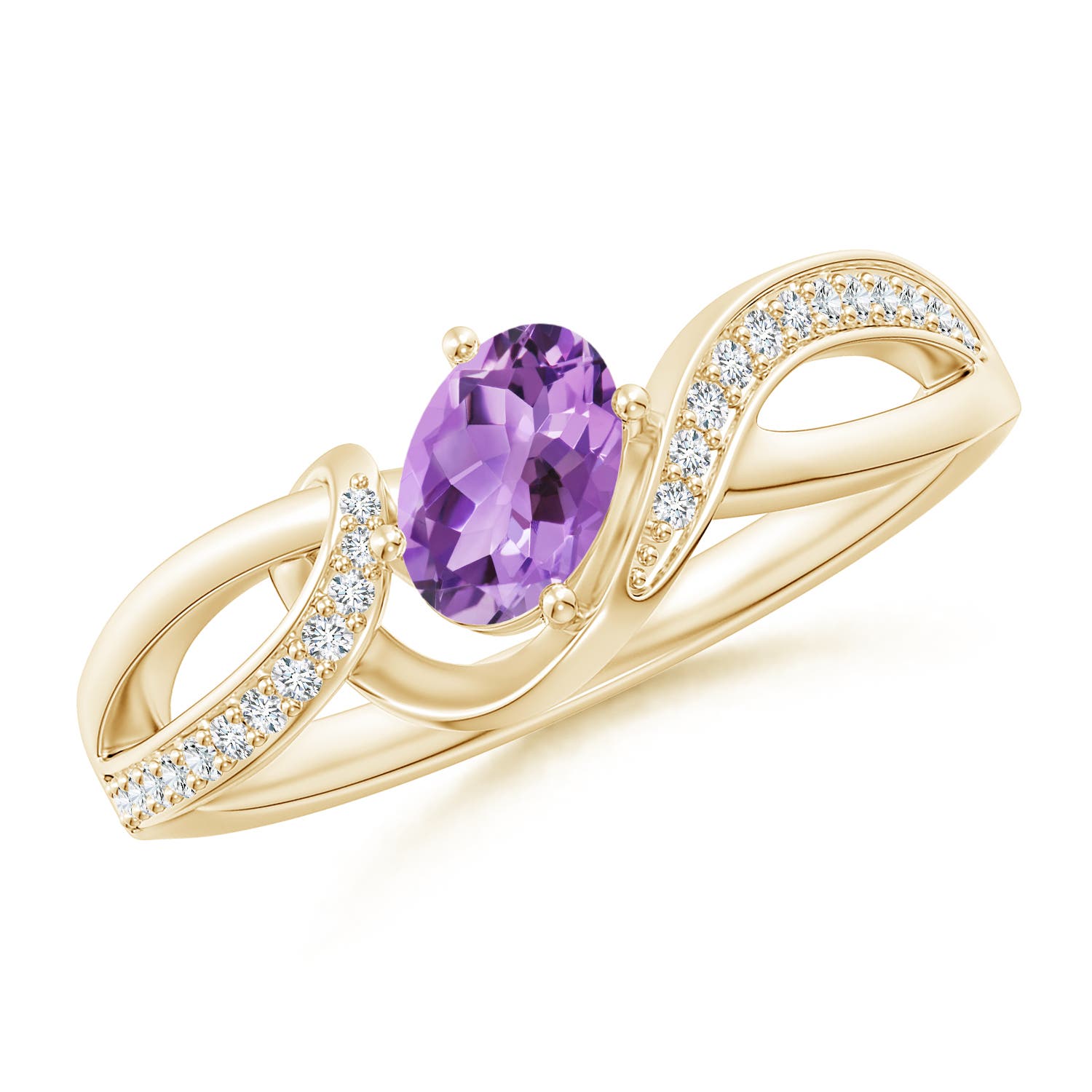 A - Amethyst / 0.51 CT / 14 KT Yellow Gold