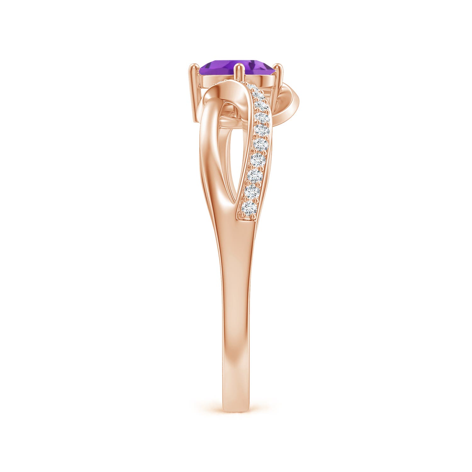 AA - Amethyst / 0.51 CT / 14 KT Rose Gold