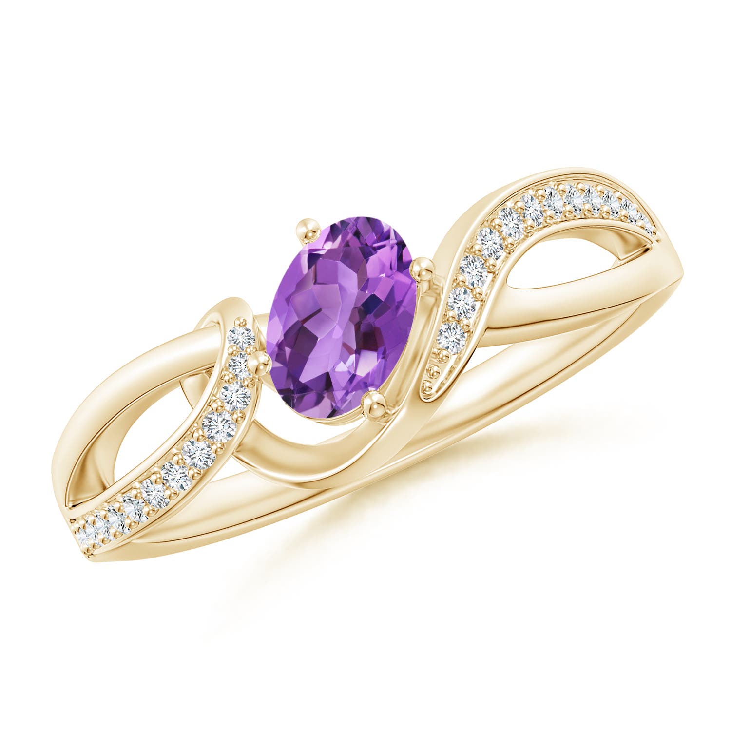 AA - Amethyst / 0.51 CT / 14 KT Yellow Gold