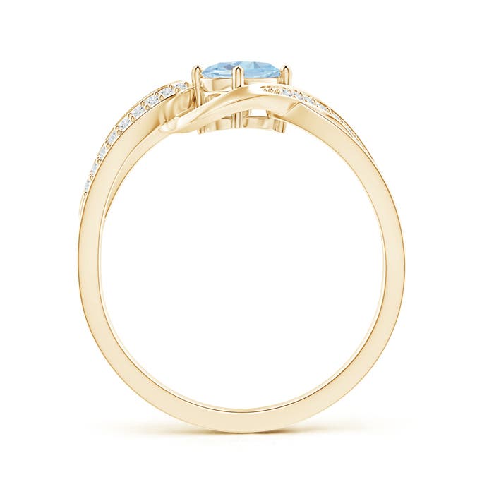 A - Aquamarine / 0.51 CT / 14 KT Yellow Gold