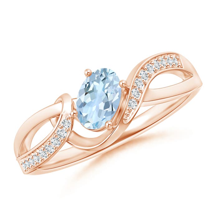 AA - Aquamarine / 0.51 CT / 14 KT Rose Gold