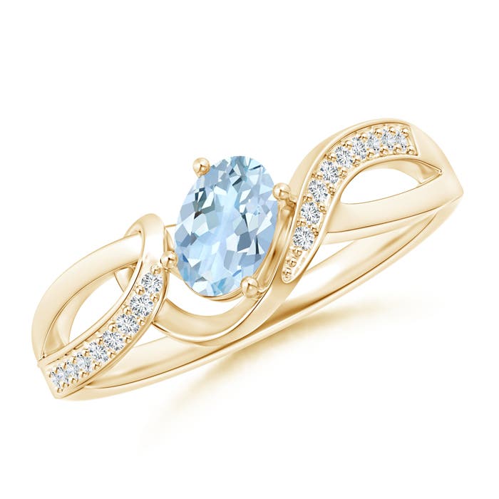 AA - Aquamarine / 0.51 CT / 14 KT Yellow Gold