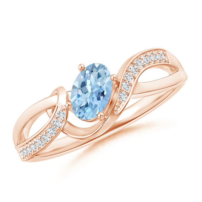 AAA - Aquamarine / 0.51 CT / 14 KT Rose Gold