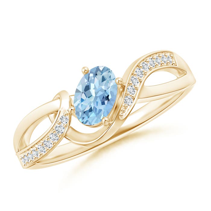 AAA - Aquamarine / 0.51 CT / 14 KT Yellow Gold