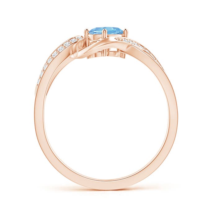 AAAA - Aquamarine / 0.51 CT / 14 KT Rose Gold