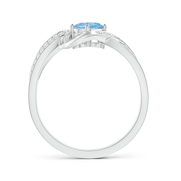 AAAA - Aquamarine / 0.51 CT / 14 KT White Gold