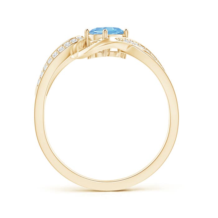 AAAA - Aquamarine / 0.51 CT / 14 KT Yellow Gold