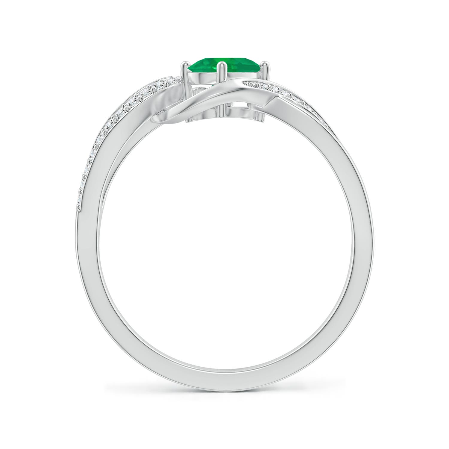 AA - Emerald / 0.51 CT / 14 KT White Gold