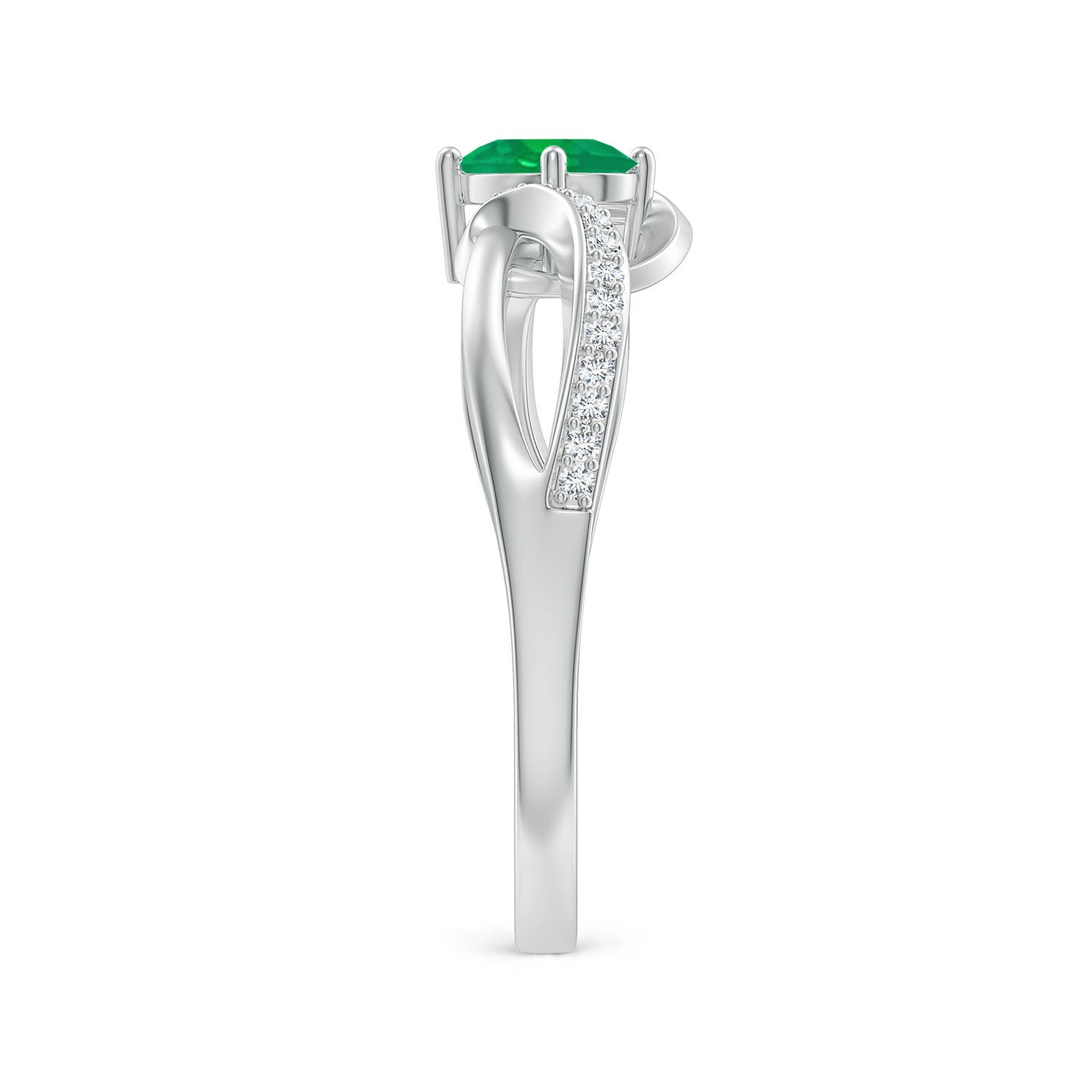 AA - Emerald / 0.51 CT / 14 KT White Gold