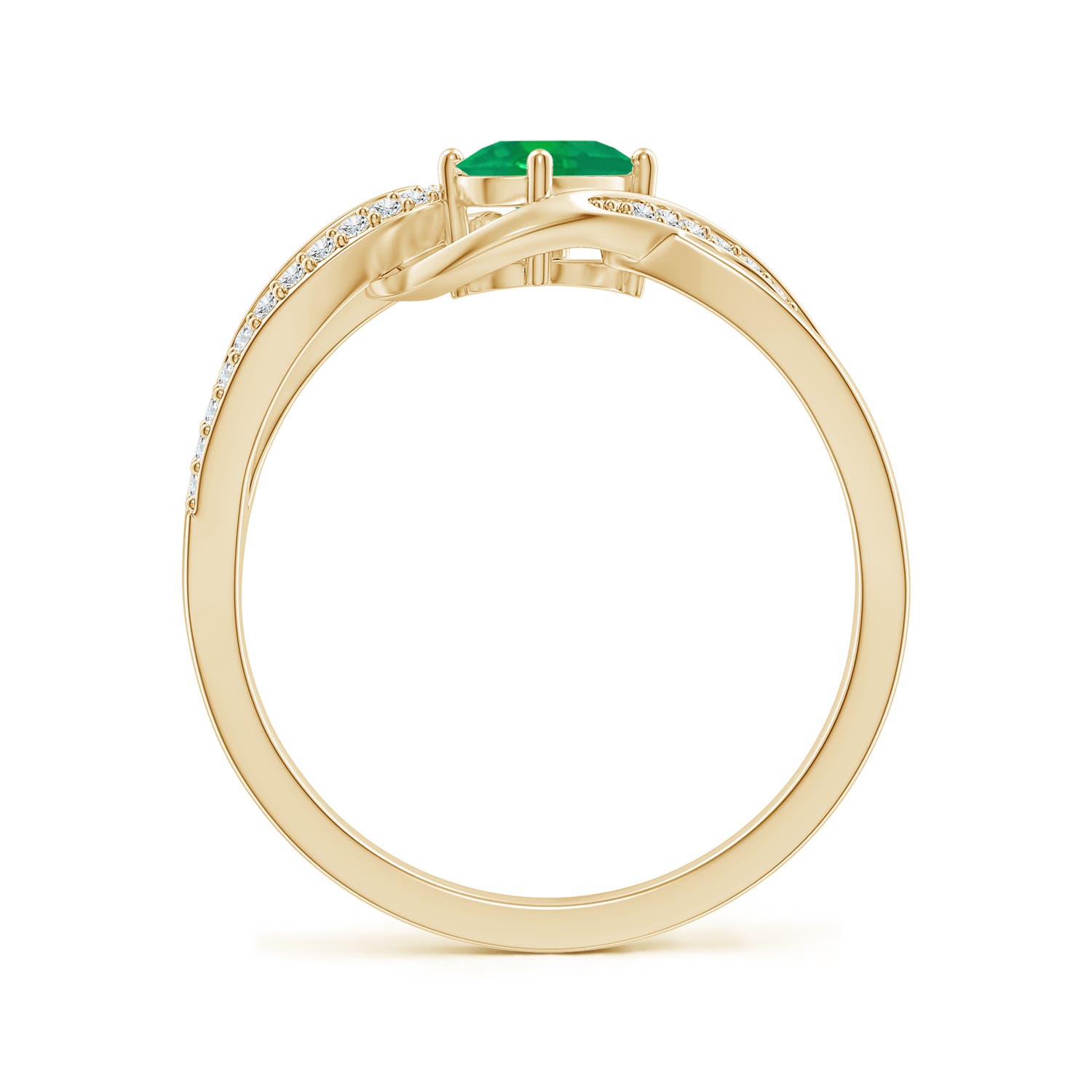 AA - Emerald / 0.51 CT / 14 KT Yellow Gold