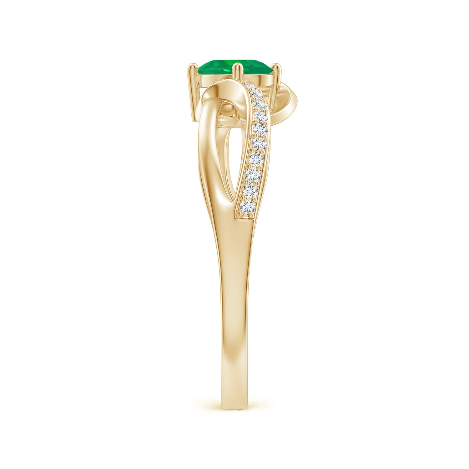 AA - Emerald / 0.51 CT / 14 KT Yellow Gold