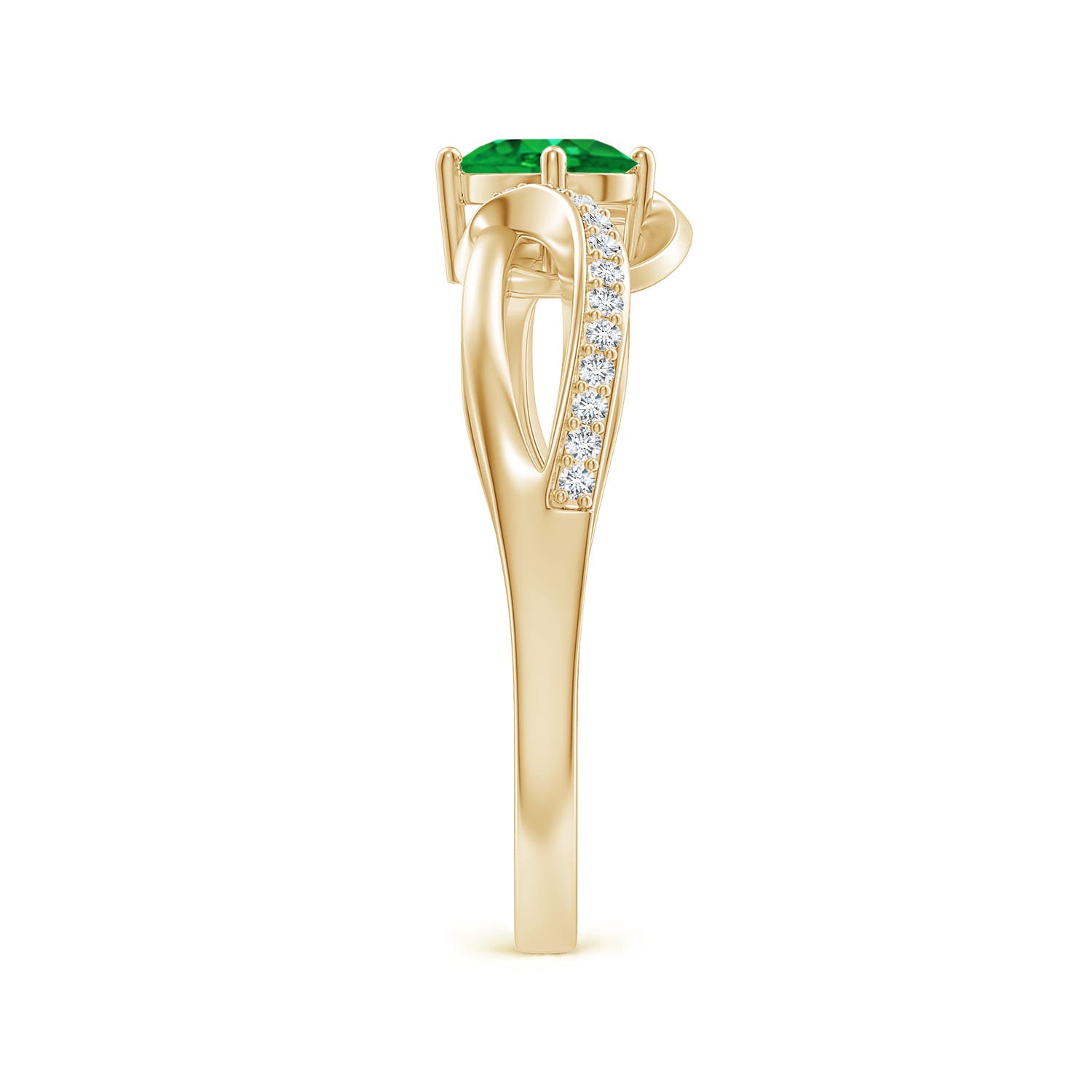 AAA - Emerald / 0.51 CT / 14 KT Yellow Gold