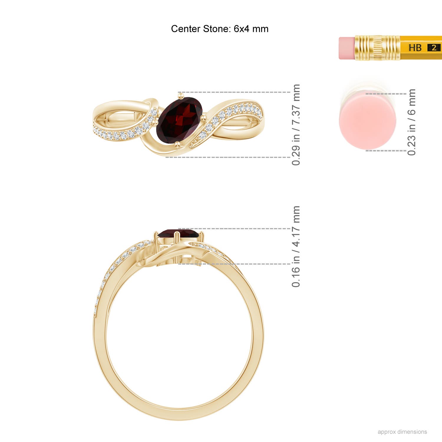 A - Garnet / 0.67 CT / 14 KT Yellow Gold