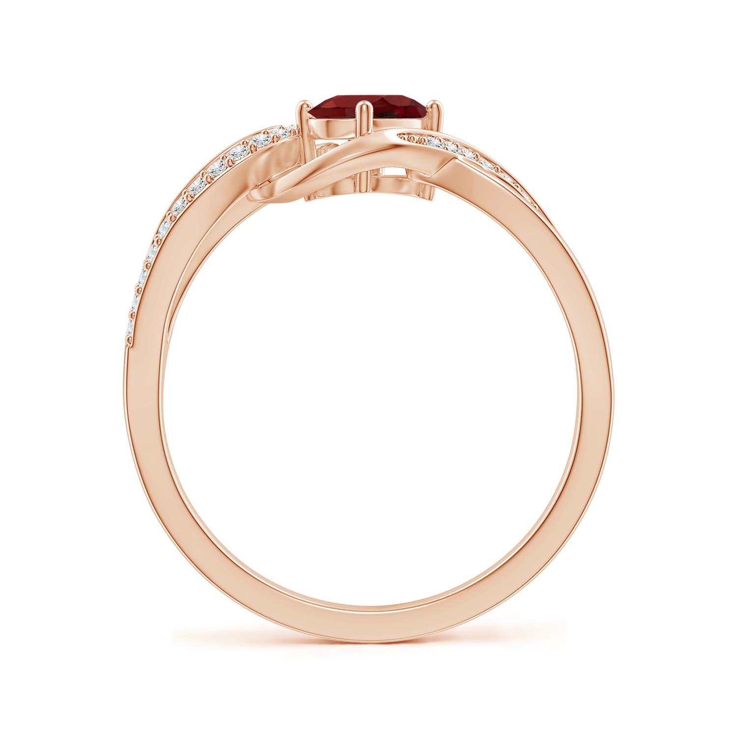 AAAA - Garnet / 0.67 CT / 14 KT Rose Gold