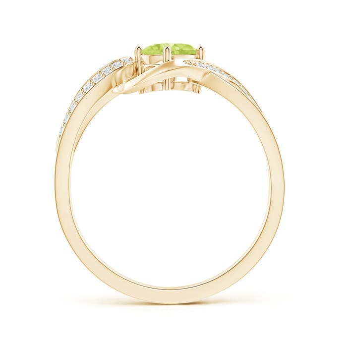 A - Peridot / 0.59 CT / 14 KT Yellow Gold