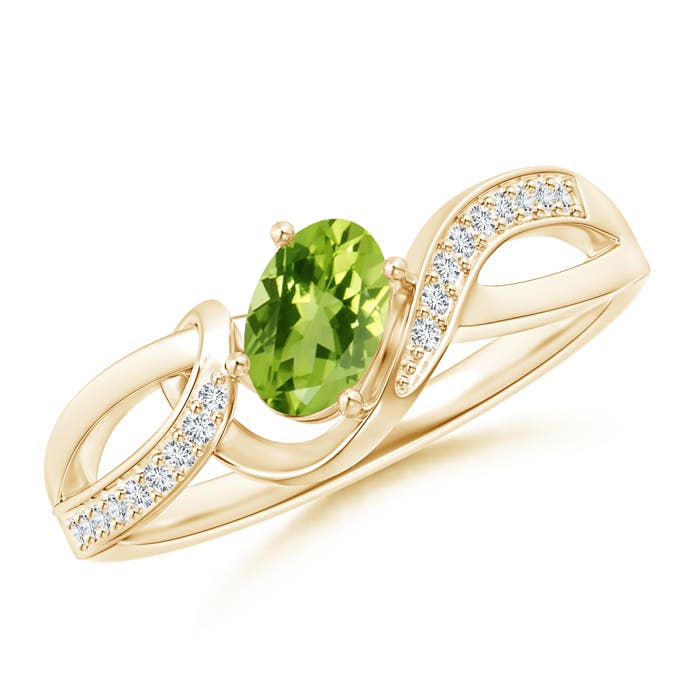 AAA - Peridot / 0.59 CT / 14 KT Yellow Gold