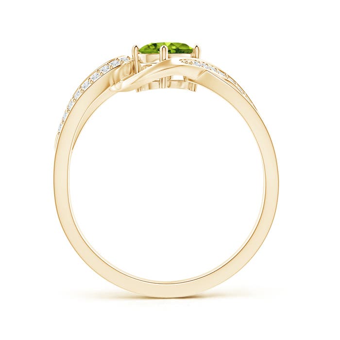 AAAA - Peridot / 0.59 CT / 14 KT Yellow Gold